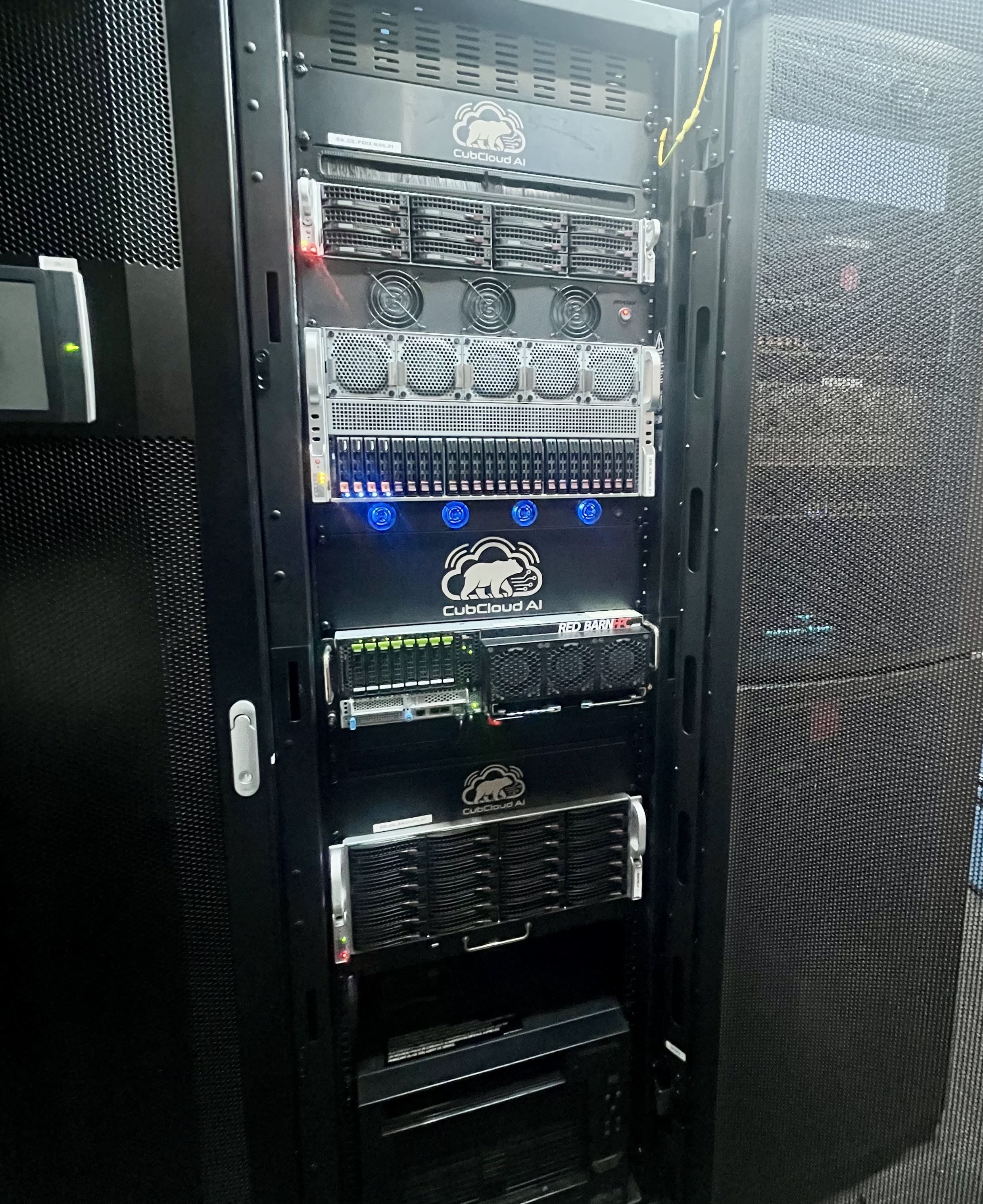 CubCloud AI GPU server racks on Broadway in Missoula, Montana
